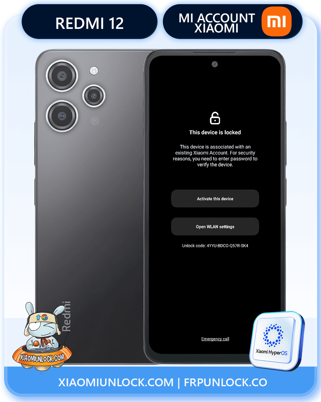 Remove Xiaomi Mi Account Redmi 12